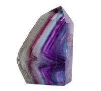 VWWJCCRO Crystal Stone Purple Green Blue Rainbow Fluorite Quartz Obelisk Polished Wand Crafts Ornaments Balancing Home Décor,80-90mm