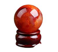 VWWJCCRO Crystals Sphere Rare Red Agate Quartz Crystal Ball Specimens Feng Shui for Home Office Decoration,30~40mm