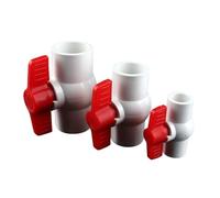 VWWJCCRO Garden Pipe Fitting 1pcs 20-160mm Big Size PVC Flat Ball Valve Garden Irrigation Hose Connection Fittings Red White Switch Globe Valve(Inner Dia 160mm) Barb Fittings