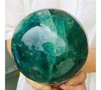 VWWJCCRO Green Fluorite Ball Quartz Crystal Home Shabby Decoration Spiritual Gemstones Ornaments (Color : Lake Blue, Size 90-95mm)