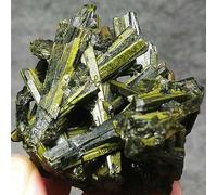 VWWJCCRO Green Tourmaline Quartz Crystal Cluster Gem Room Decoration Home Furnishing Gift (Size : 300-350g)