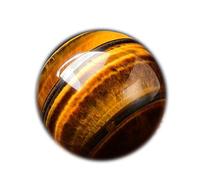 VWWJCCRO Home Decor Crystal Ball Yellow Tiger Eye Stone Table Top Display Crystals Sphere for Halloween Christmas Ornaments,9cm/3.5in