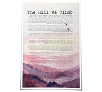 VWWJCCRO Hopeful Poetry Wall Art: The Hill We Climb - Amanda Gorman Inspirational Print, Modern Home Decor Gift(Unframed,12x18inch(30x45cm))