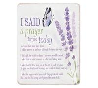 VWWJCCRO I Said a Prayer for You Today Floral Butterfly Metal Tin Sign Inspirational Blessing Wall Decor for Bedroom Living Room Patio Garden 8 X 12 inch