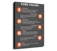 VWWJCCRO Life Motivation Poster Inspirational Core Values Quotes Wall-Art for Living Room Home Office Bedroom Daily Affirmations(Framed,12x18inch(30x45cm))