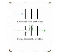 VWWJCCRO Life Wisdom Metal Sign Every Mountain Leads To Valley Tin Wall-Art Weathered Edge For Office Desk Focus Wall 8 X 12 inch