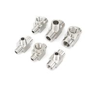 VWWJCCRO M14 M16 M20 3/4" 1" BSPP Female Thread Stainless Steel tee Type 3 Way High Pressure Pipe Fitting Connector(Female-Male-Male,BSP1) Barb Fittings