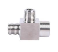 VWWJCCRO M14 M16 M20 3/8" 1/2" BSPP Female Thread Stainless Steel tee Type 3 Way High Pressure Pipe Fitting Connector(Female-Male-Male,BSP1I2) Barb Fittings