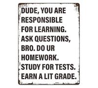 VWWJCCRO Math & Science Humor Vintage Metal Tin Sign Funny Classroom Poster Decor For High School Study Room Or Teacher Lounge 8 x 12 inch