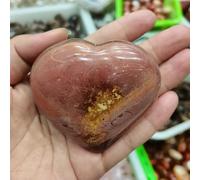 VWWJCCRO Ocean Stone Crystal Heart-Shaped Ornament Home Decor(130-170g 1pc)