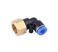 VWWJCCRO PLF Hose OD 4 6 8 10 12mm - Female Thread M5'' 1/8'' 1/4'' 3/8'' 1/2'' Pneumatic Elbow Connector Tube Air Push In Fittings(12mm OD Hose,1/4") Barb Fittings