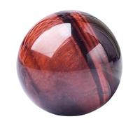 VWWJCCRO Polished Red Tiger's Eye Quartz Sphere, Stone Crystal Ball,Gemstone Sculpture Figurine Ornament for Home Display,35~40mm