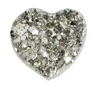 VWWJCCRO Pyrite Crystal Gemstone Heart-Shaped Spiritual Desk Decoration Home Gift Decor(30mm)