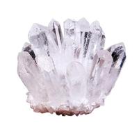 VWWJCCRO Quartz Crystal Cluster Raw White Clear Geode Irregular Gemstone Decorative Home Furnishings,400~500g