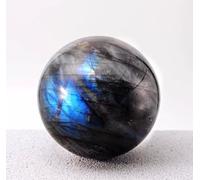VWWJCCRO Quartz Labradorite Crystal Ball Decorative Spheres Polished Moonstone Stone Crafts for Home Wedding Party Room Office Decoration,90mm