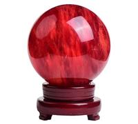 VWWJCCRO Red Crystal Ball Gemston Sphere Balls Polished Ornaments Crystals Stone Stones Rock for Divination Photography Decoration,100mm