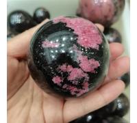 VWWJCCRO Rhodonite Quartz Sphere Crystal Ball Room Decoration Crafts Ornaments (Size : 90-100mm)
