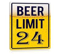 VWWJCCRO Rustic Metal Wall Plaque Mock Beer Limit Order For Patio Tiki Hut Tailgate Party Game Night Garage Man Cave Decor Tin Sign 8 X 12 inch