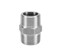 VWWJCCRO Stainless Steel Hexagonal Wire T Pressure-Resistant 210KG High-Pressure Pipe Fittings 3000LB Double-Ended External Thread Thread Internal Connection(G1-1/4-304) Barb Fittings