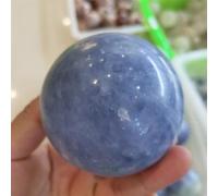 VWWJCCRO Stone Blue Calcite Quartz Crystal Ball Home Office Decoration Ornaments(41-50mm)