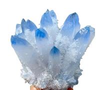 VWWJCCRO Stone Blue Phantom Quartz Crystal Cluster, Stone Decor(Size:5-6kg)