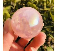 VWWJCCRO Stone Crystal Powder Rose Quartz Ball Gift Decorative Gift(4cm)