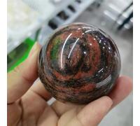 VWWJCCRO Stone Red Striped Ball Crystal Magic Rock Home Decoration(50-60mm)