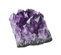 VWWJCCRO Uruguayan Amethyst Cluster geode Raw Stone Crystal Block Home Decoration Crafts Piece Ornaments,Purple,130~160g