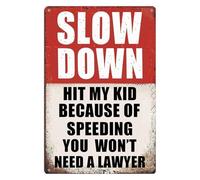 VWWJCCRO Vintage Decorative Metal Sign Aluminum Art Plaque At Play Notice Rust Resistant For Neighborhood Cul De Sac Front Yard 8 X 12 in