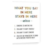 VWWJCCRO What You Say In Here Canvas Wall Art,Inspirational Mental Health Wall Decor for Therapy Office School Nursery Counselor Office Home(12x18inch(30x45cm))