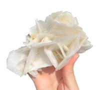 VWWJCCRO White Rose Calcite Rough Crystal, for Desk Decor, Raw Stones for Tumbling, Cabbing, Decoration Gift,0~50g