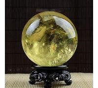 VWWJCCRO Yellow Crystal Ball Ornaments Brazilian Home Decoration Crafts Opening Gift Stone polishing,50mm