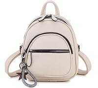 VX VONXURY Mini Mochila de Cuero PU Mochila Mujer con Correa Desmontable Mochila Pequeña Mujer con Bonita Decoración para Diario Viaje Trabajo