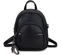 VX VONXURY Mini Mochila de Cuero PU Mochila Mujer con Correa Desmontable Mochila Pequeña Mujer con Bonita Decoración para Diario Viaje Trabajo