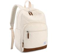 VX VONXURY Mochila Escolar para Adolescentes, Mochila de Pana Ligera para Niños Mochila Casual para Hombres Mujeres Colegio Viaje (Beige)