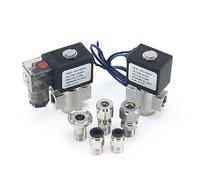 VX2120-08-SS-NO válvula solenoide de 2 vías con cuerpo acero inoxidable normalmente abierto 1/4 "con junta silicona for ácido aceite AC220V DC12V(Type2 Valve,DC12V)