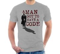 VXCEVF A Man Got to Have A Code Omar The Wire Men's T-Tshirts Camisetas y Tops. Grey(Medium)