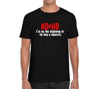 VXCEVF ADHD Highway to Squirrel Music Parody Funny Gift Graphic T T-Shirts Hemden Christmas T T-Shirts Hemdensens(Large)
