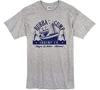 VXCEVF Bubba Gump Shrimp T-Tshirts Camisetas y Tops - Forest Gump Top Retro 90s Film Movie Mens or Ladies Grey(Medium)