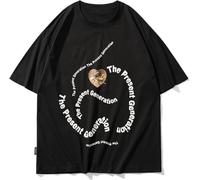 VXCEVF buhu Men's Tshirts Camisetas y Tops Spring Summer Blindfold Cupid Print Half Sleeve Large Size Loose Couple T-Tshirts Camisetas y Tops Men's Drop Shoulder Short Sleeve(X-Large)