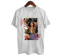 VXCEVF Diana Ross Single Concert Men Short Sleeve T-Shirt White(Large)