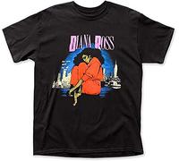 VXCEVF Diana Ross t-Shirt Vintage Style 1983 Cotton Graphic Print Black Black(Large)
