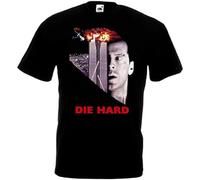 VXCEVF Die Hard 1 T Shirt Black Movie Poster S-5XL Black(Small)