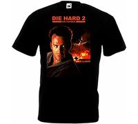 VXCEVF Die Hard 2 T Shirt Black Movie Poster(Small)