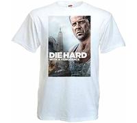VXCEVF Die Hard 3 T Shirt White Movie Poster White(Medium)