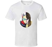 VXCEVF Goldorak Grendizer UFO Robot Actarus Duke Fleed Half and Half Vintage Retro Style T-Shirt and Apparel T Shirt(Medium)