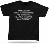 VXCEVF Good Judgment Comes from Experience Spiritual t Shirts Work Success Challenge Black(X-Large)