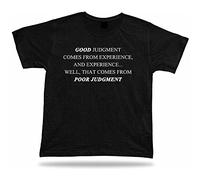 VXCEVF Good Judgment Comes from Experience Spiritual t Shirts Work Success Challenge(Large)