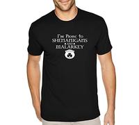VXCEVF Mens I'm Prone to Shenanigans and Malarkey St. Patrick's Day Clover Pot White Yellow Black Red Mens Women T Shirt 100% Cotton75056(Small)