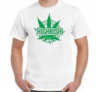 VXCEVF St Patrick's Day White Yellow Black Red Mens Women T Shirt 100% Cotton Highrish Mens Funny Irish Ire Ireland Weed Spliff Drugs74498(X-Large)